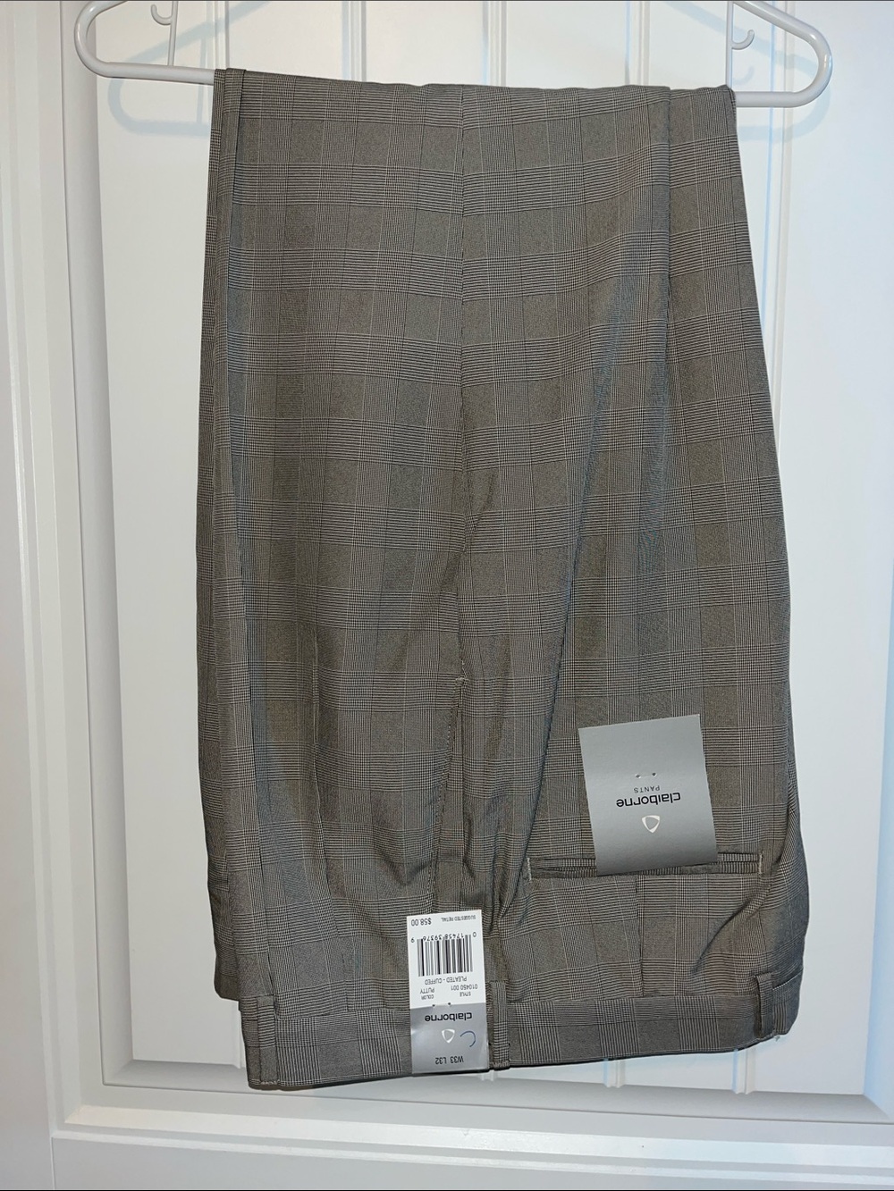 Claiborne Men's Brown Plaid Dress Pants